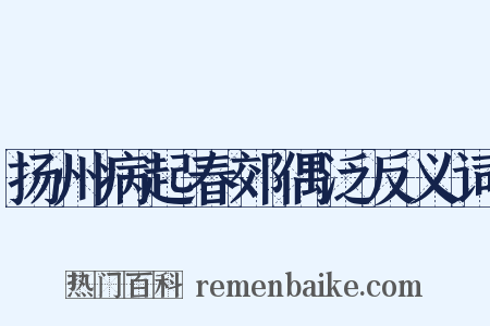 扬州病起春郊偶泛反义词是什么意思的图片